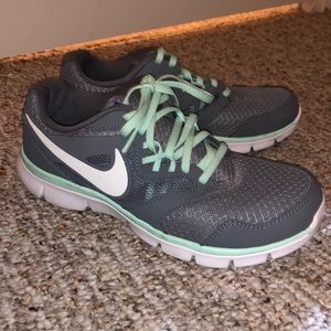 Nike Gray and Teal Running Shoes Sneakers